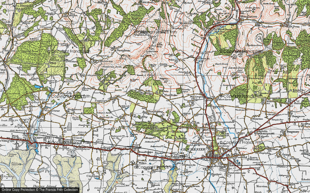 Old Map of West Stoke, 1919 in 1919