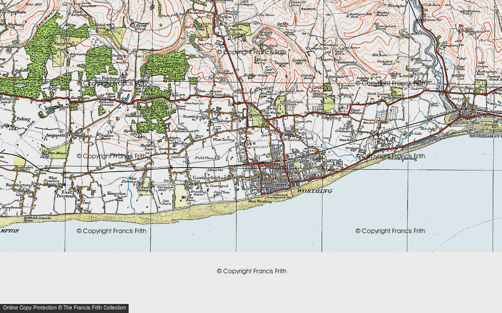 Old Map of West Tarring, 1920 in 1920