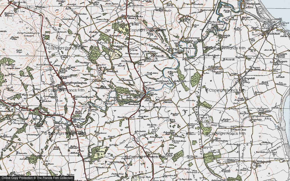 Old Map of West Thirston, 1925 in 1925