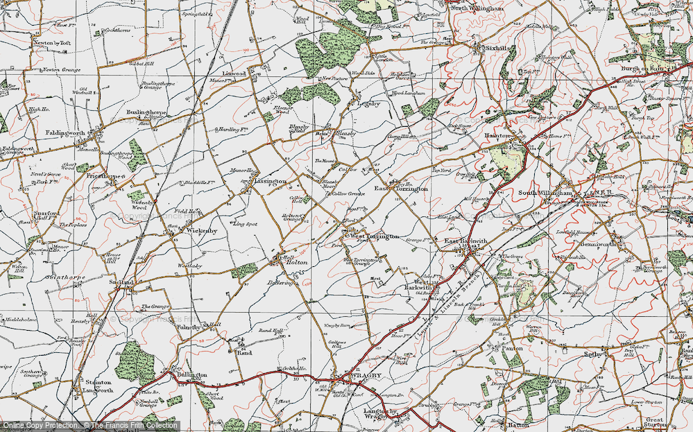 Old Map of West Torrington, 1923 in 1923