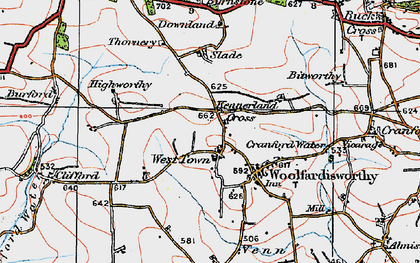 Old map of West Town in 1919