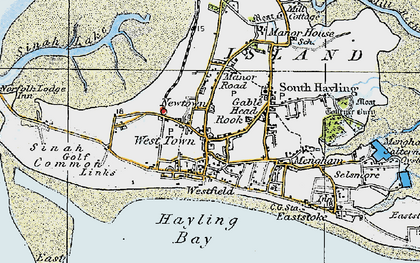 Old map of West Town in 1919