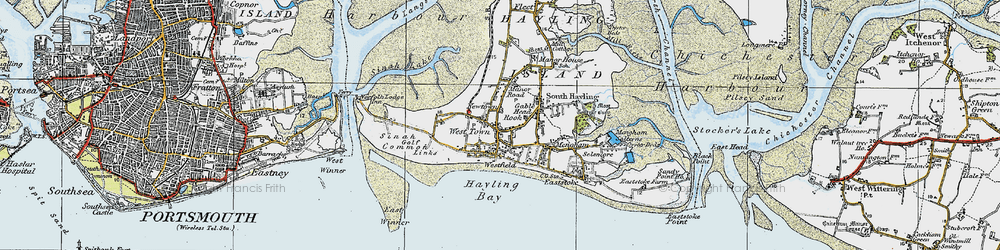 Old map of West Town in 1919