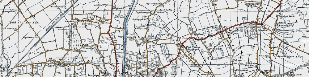 Old map of West Walton in 1922
