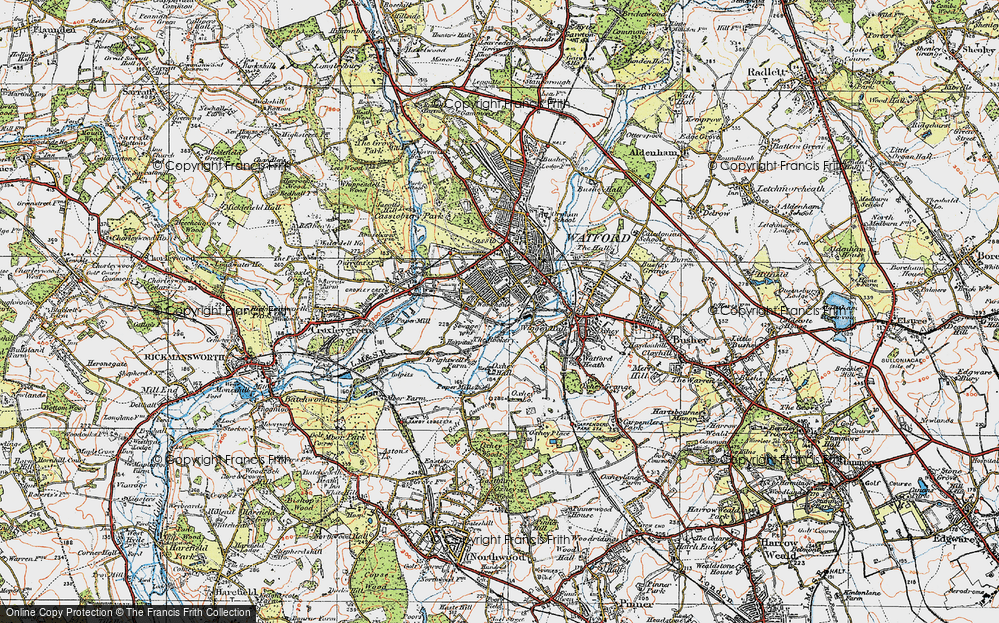 Old Map of West Watford, 1920 in 1920