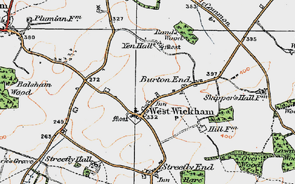 Old map of West Wickham in 1920