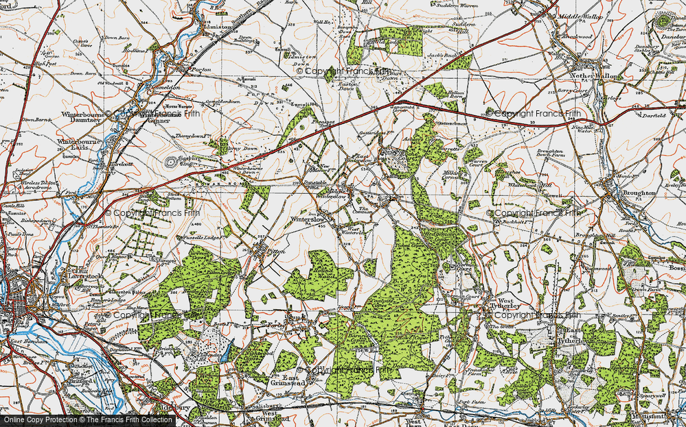 Old Map of West Winterslow, 1919 in 1919