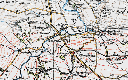 Old map of Yearhaugh in 1925