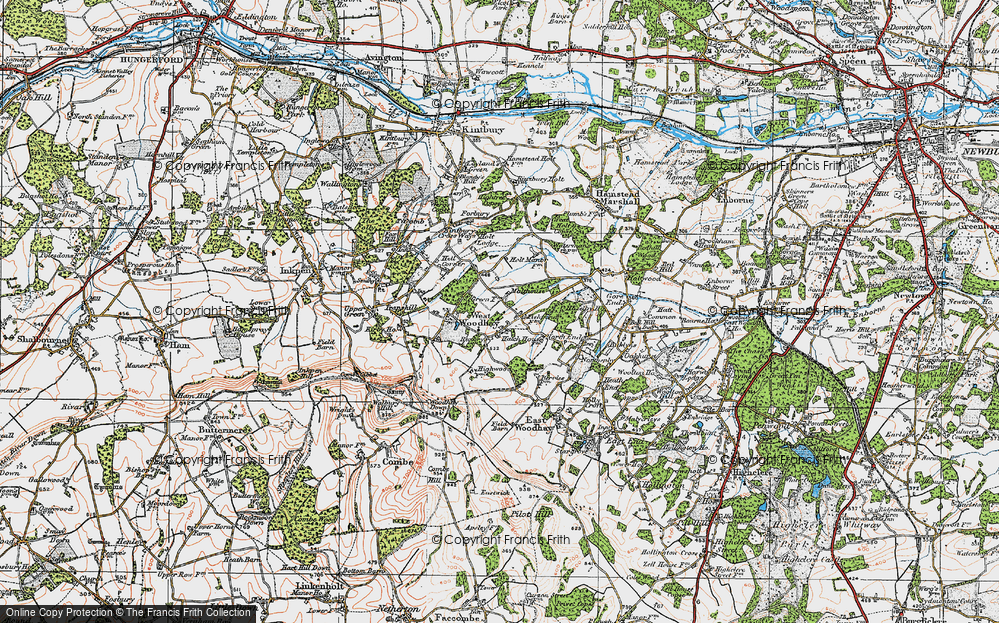 Old Map of West Woodhay, 1919 in 1919