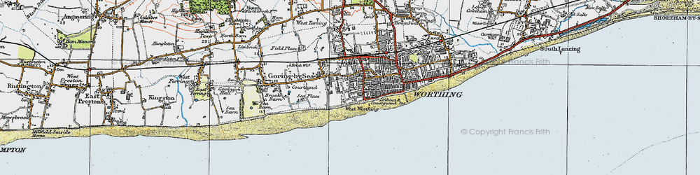 Old map of West Worthing in 1920