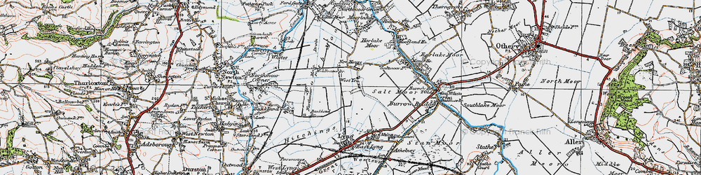 Old map of West Yeo in 1919