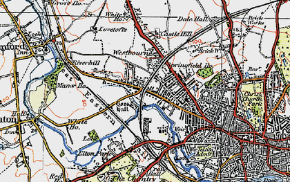 Old map of Westbourne in 1921