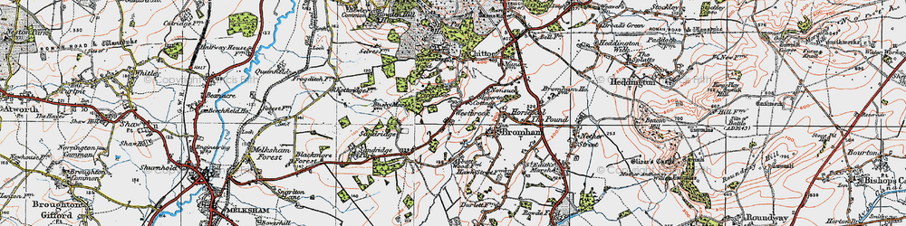 Old map of Westbrook in 1919