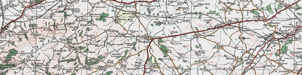 Old map of Westbury in 1921