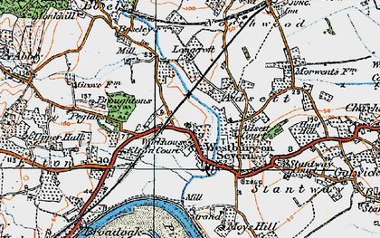 Old map of Adsett in 1919