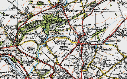 Old map of Westbury on Trym in 1919