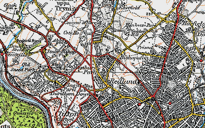 Old map of Westbury Park in 1919