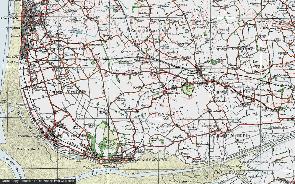 Old Map of Westby, 1924 in 1924