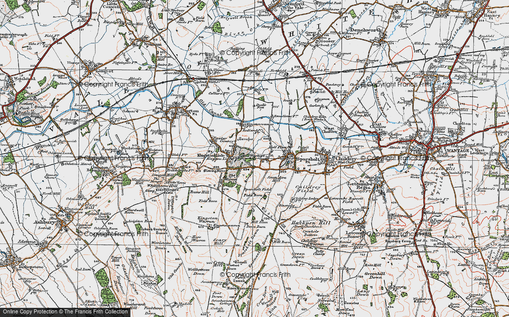 Old Map of Westcot, 1919 in 1919