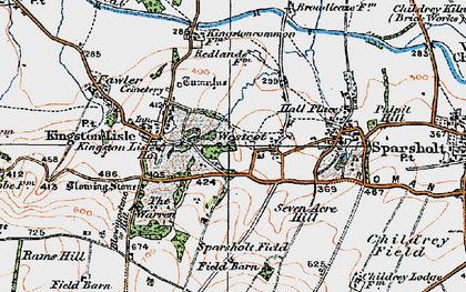 Old map of Westcot in 1919