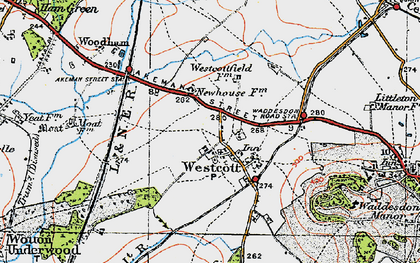 Old map of Westcott in 1919