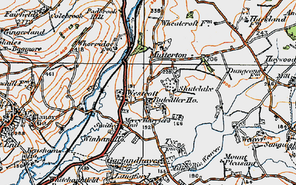 Old map of Westcott in 1919