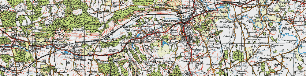 Old map of Westcott Heath in 1920