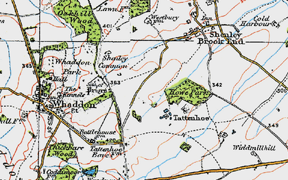 Old map of Westcroft in 1919