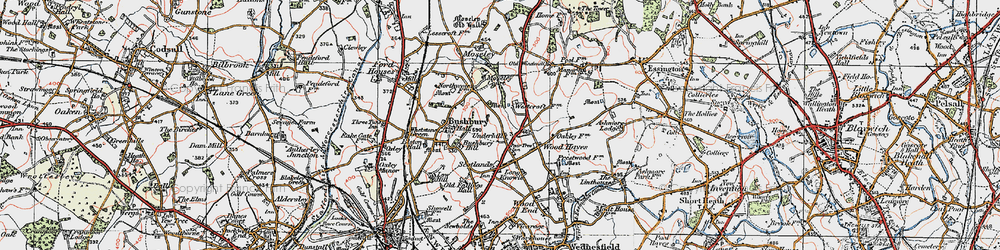 Old map of Westcroft in 1921