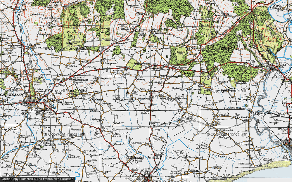 Old Map of Westergate, 1920 in 1920