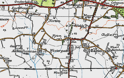 Old map of Westergate in 1920