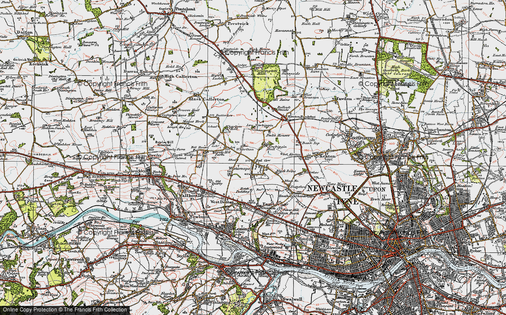 Old Map of Westerhope, 1925 in 1925