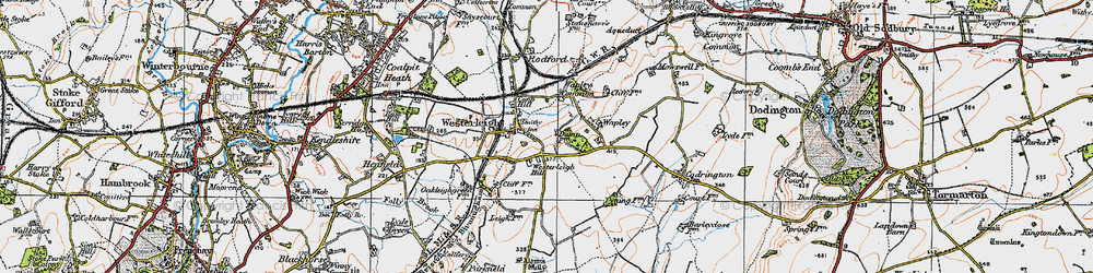 Old map of Westerleigh Hill in 1919