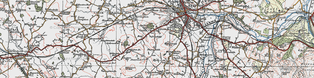 Old map of Western Downs in 1921