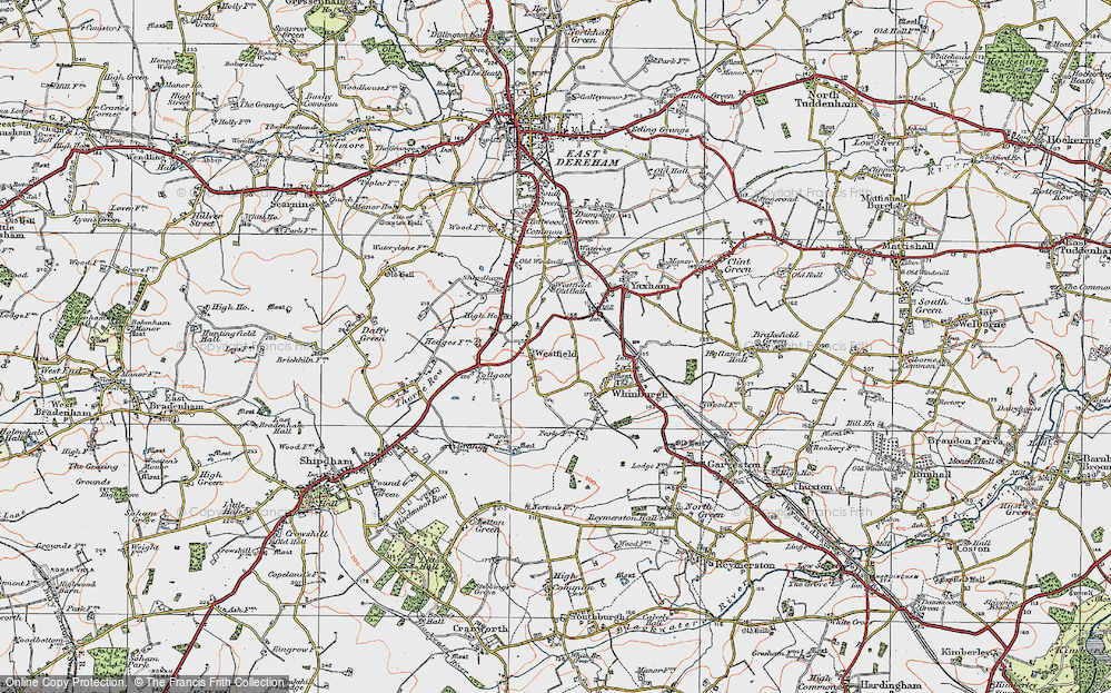 Old Map of Westfield, 1921 in 1921