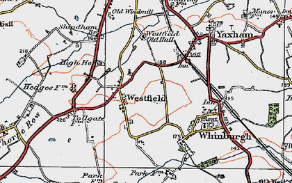 Old map of Westfield in 1921