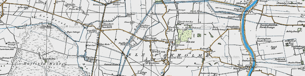 Old map of Westgate in 1923