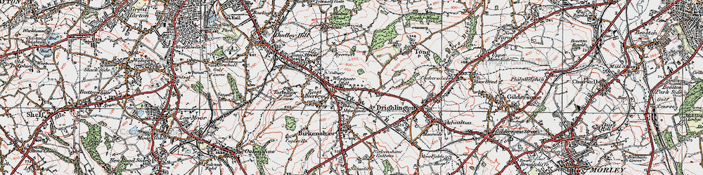 Old map of Westgate Hill in 1925