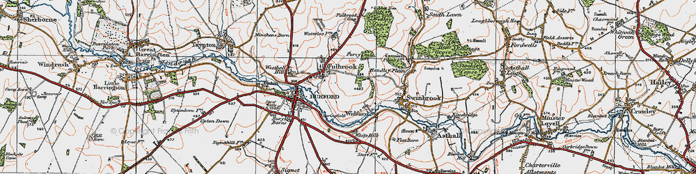 Old map of Westhall Hill in 1919