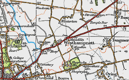 Old map of Westhampnett in 1919