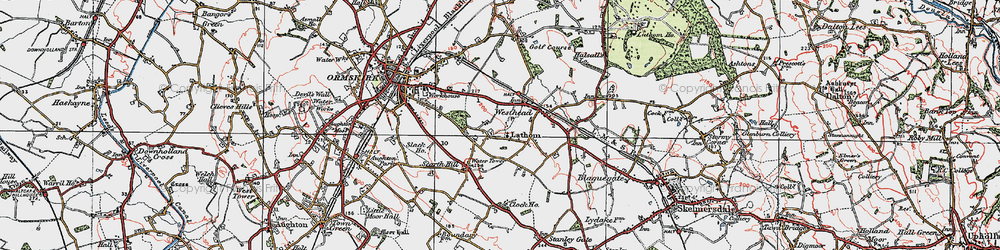 Old map of Westhead in 1923