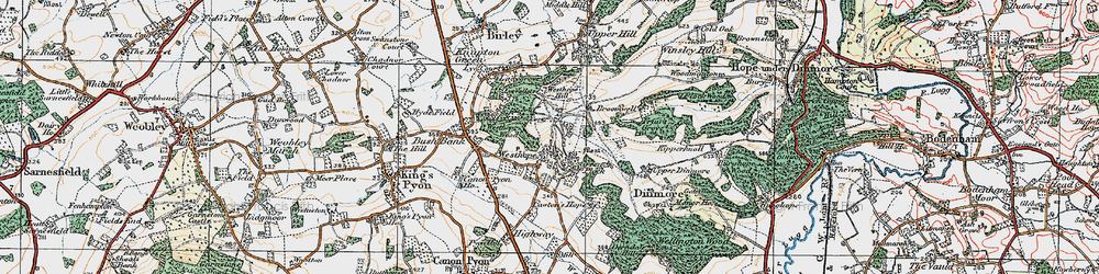 Old map of Westhope Hill in 1920