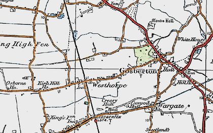 Old map of Westhorpe in 1922