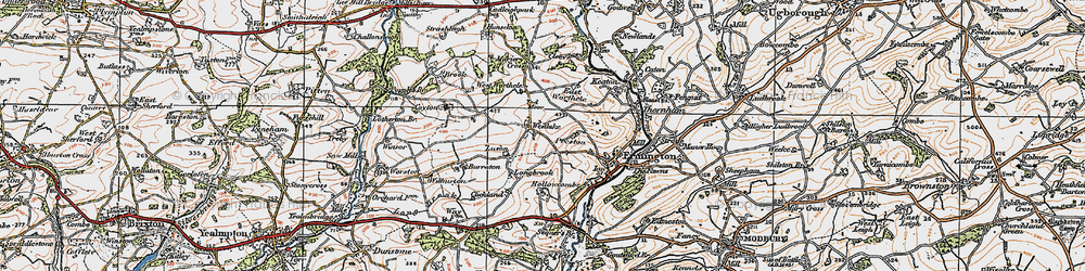 Old map of Burraton in 1919
