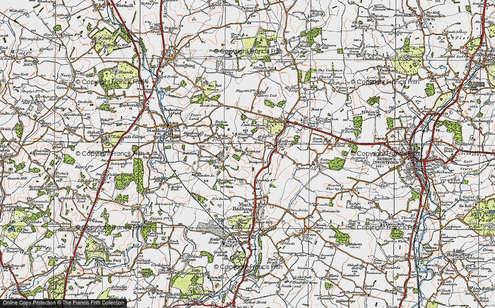 Old Map of Westland Green, 1919 in 1919