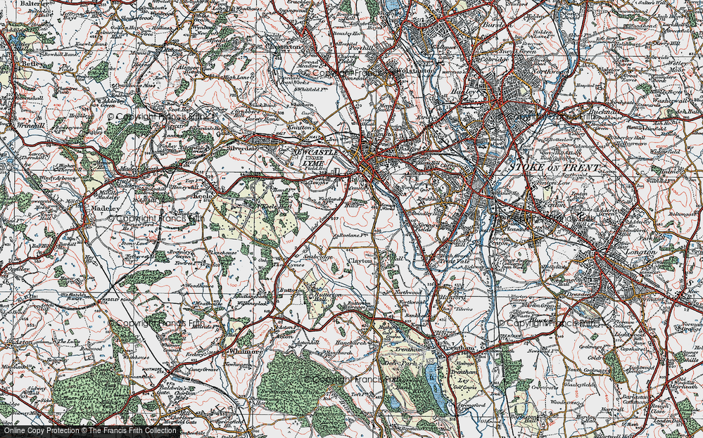 Old Map of Westlands, 1921 in 1921