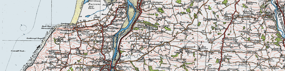 Old map of Westleigh in 1919