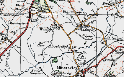 Old map of Westley in 1921