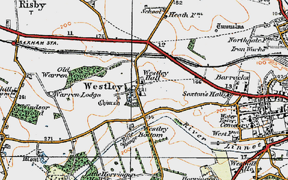 Old map of Westley in 1921