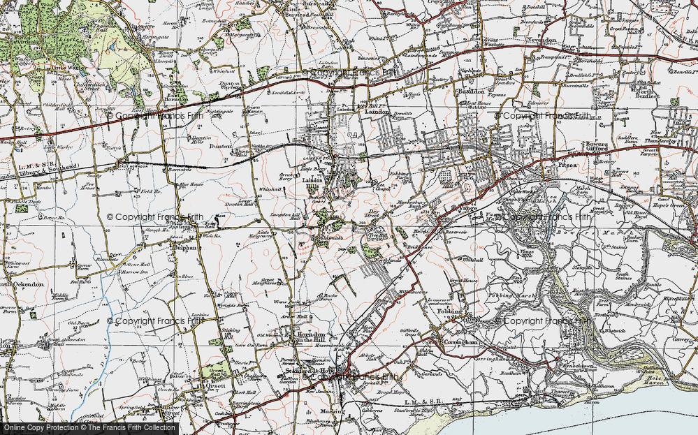 Old Map of Westley Heights, 1920 in 1920